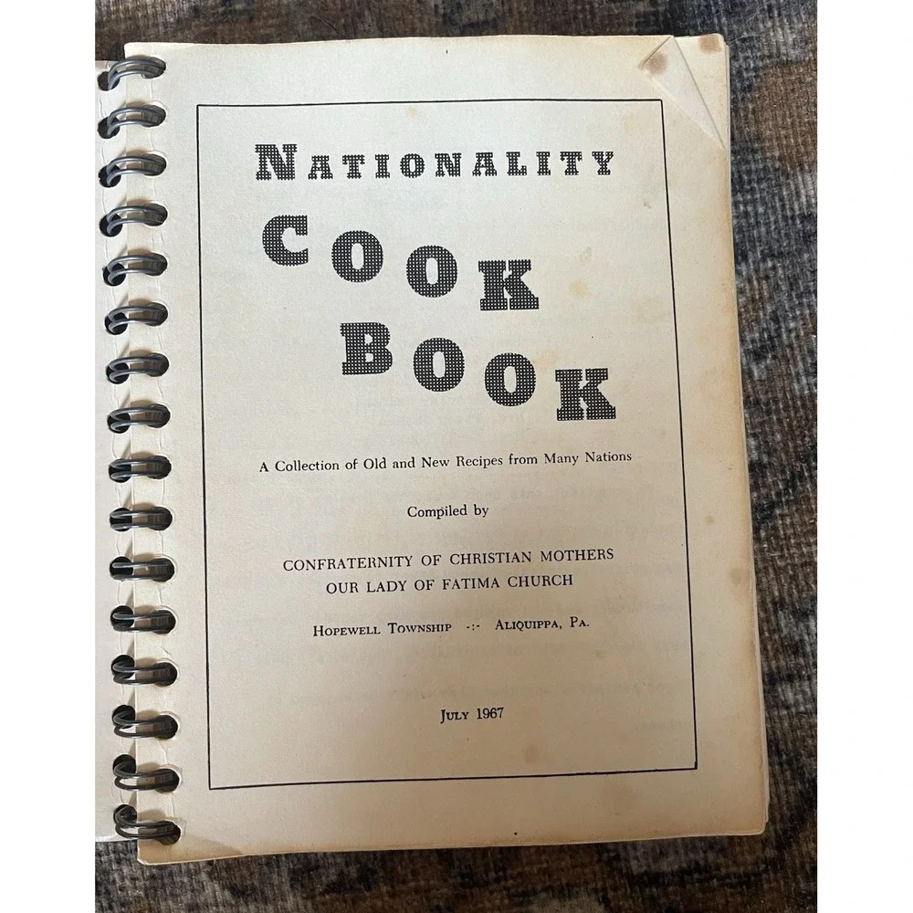 Nationality Cook Book - Our Lady of Fatima‎ Church - Aliquippa Pennsylvania 1967